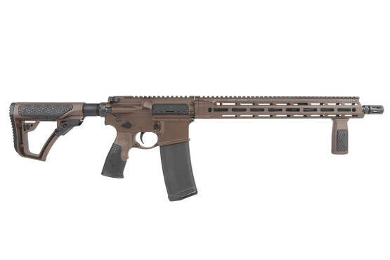 The Daniel Defense DDM4v7 rifle is chambered in 5.56 NATO with a 16 inch barrel and Mil-Spec+ finish
